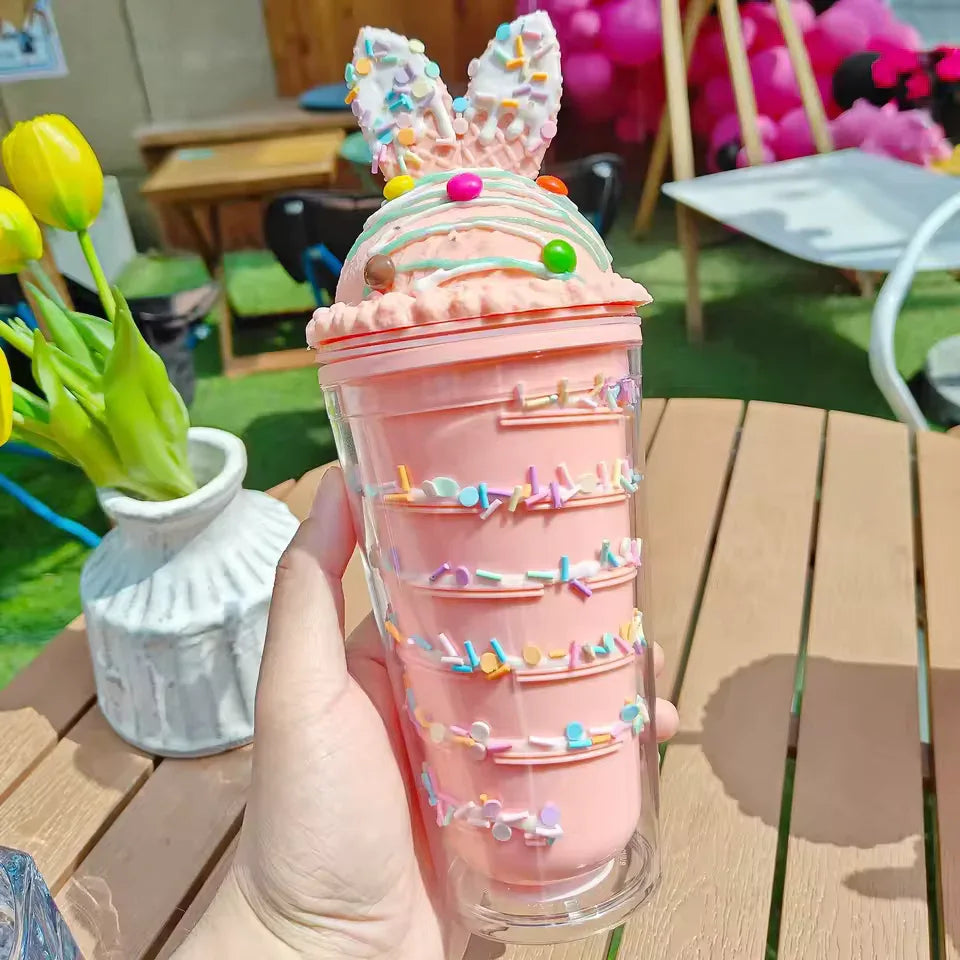 Unicorn Water Cup with Straw - Cute & Durable