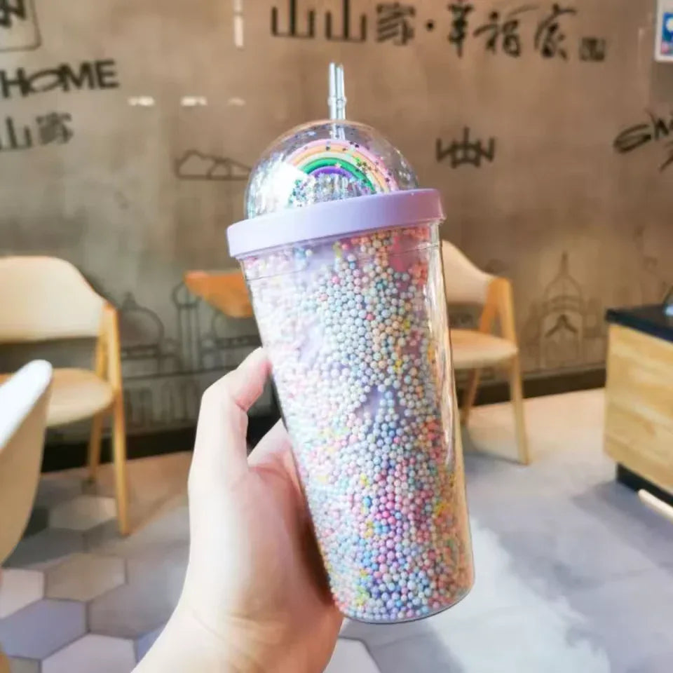 Unicorn Water Cup with Straw - Cute & Durable