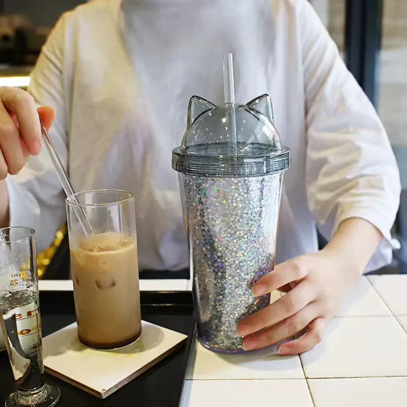 Unicorn Water Cup with Straw - Cute & Durable