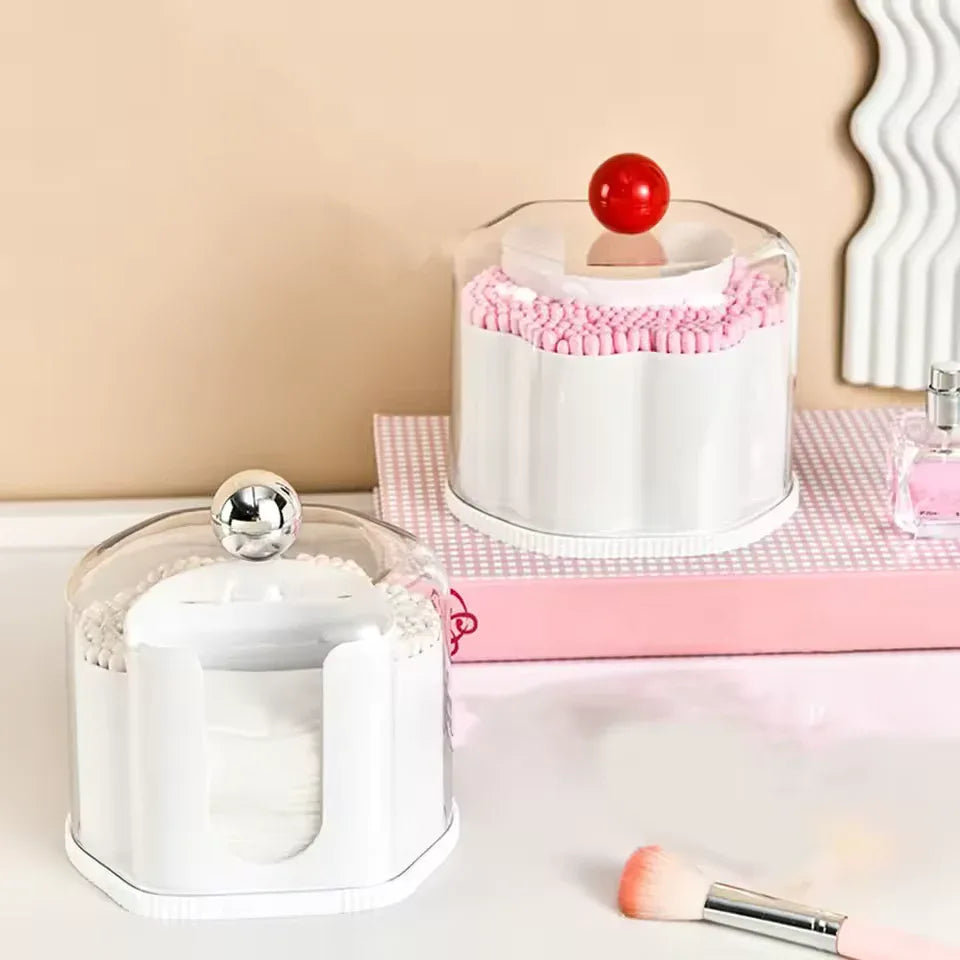 2 in 1 Qtip Holder with Cotton Pad Organizer