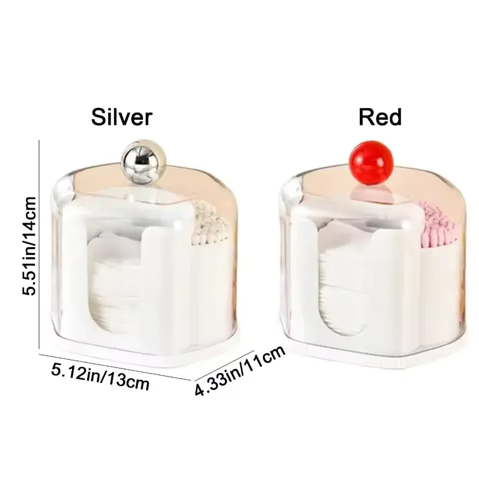 2 in 1 Qtip Holder with Cotton Pad Organizer