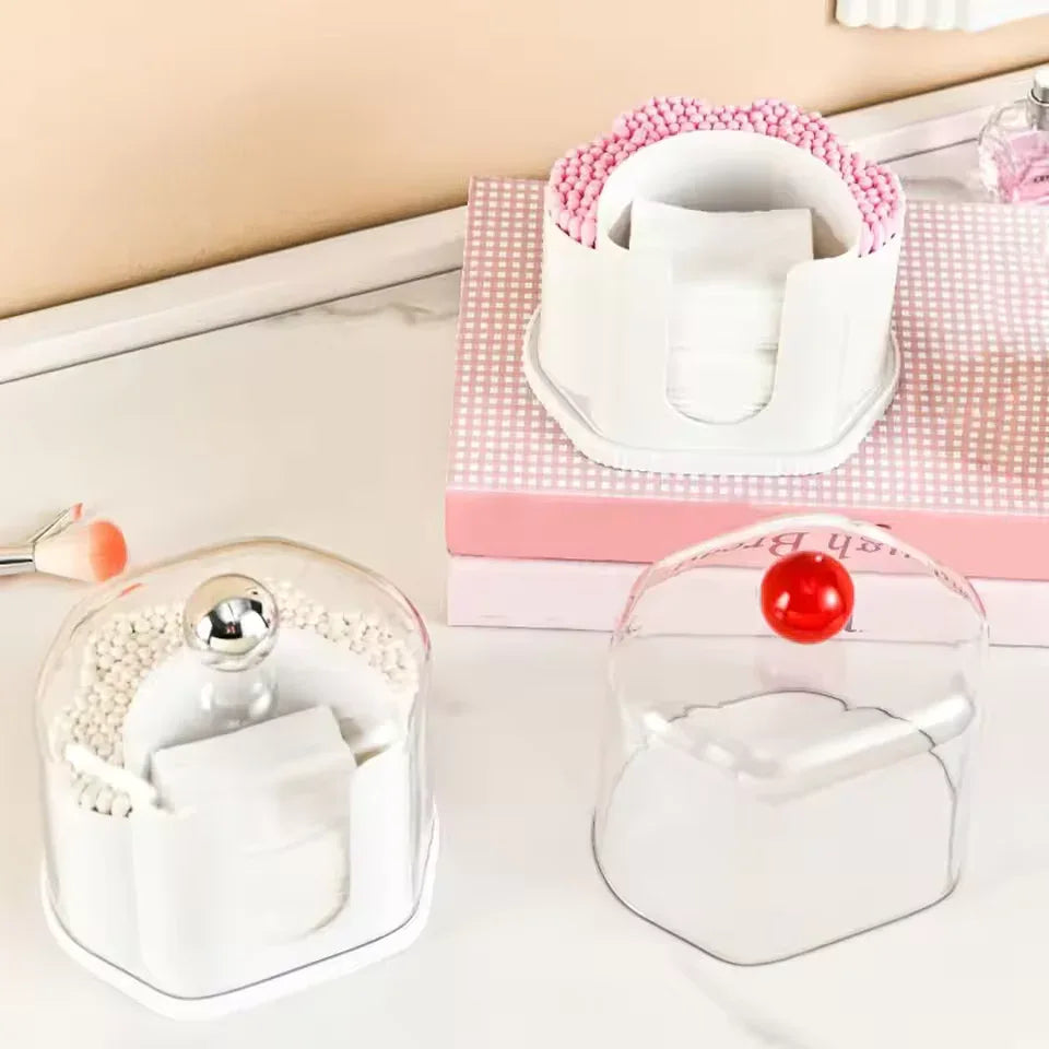 2 in 1 Qtip Holder with Cotton Pad Organizer