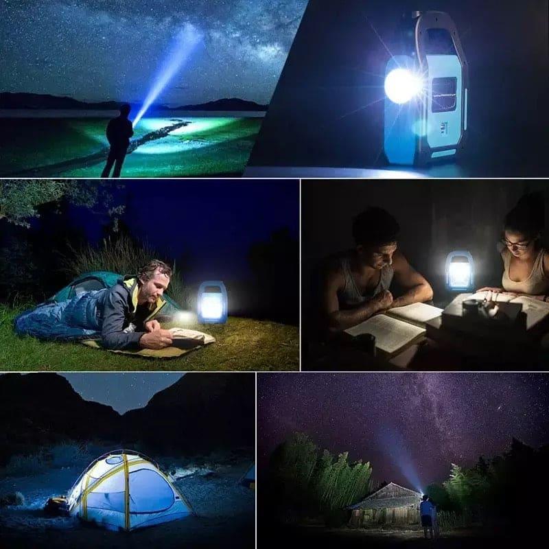 3 in 1 Solar Flashlight with Spotlight - Portable LED Light