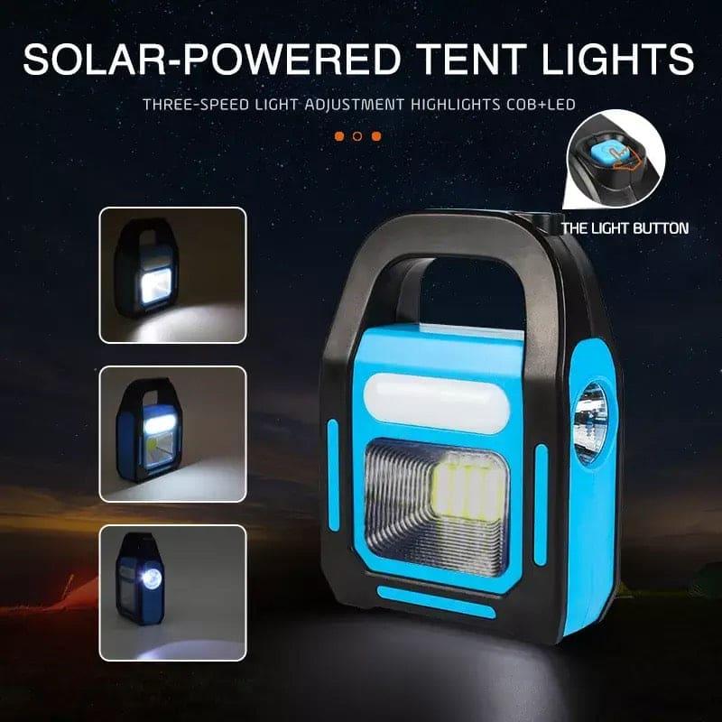 3 in 1 Solar Flashlight with Spotlight - Portable LED Light