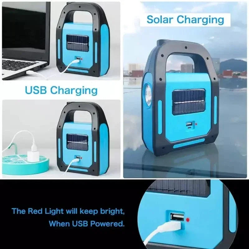 3 in 1 Solar Flashlight with Spotlight - Portable LED Light
