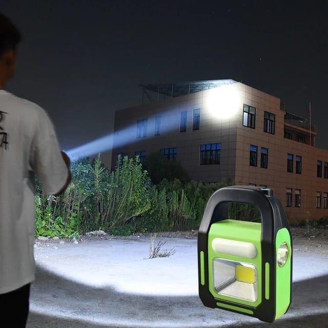 3 in 1 Solar Flashlight with Spotlight - Portable LED Light