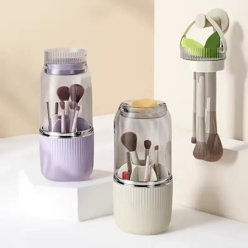 360 Degree Makeup Organizer with Brush Holder
