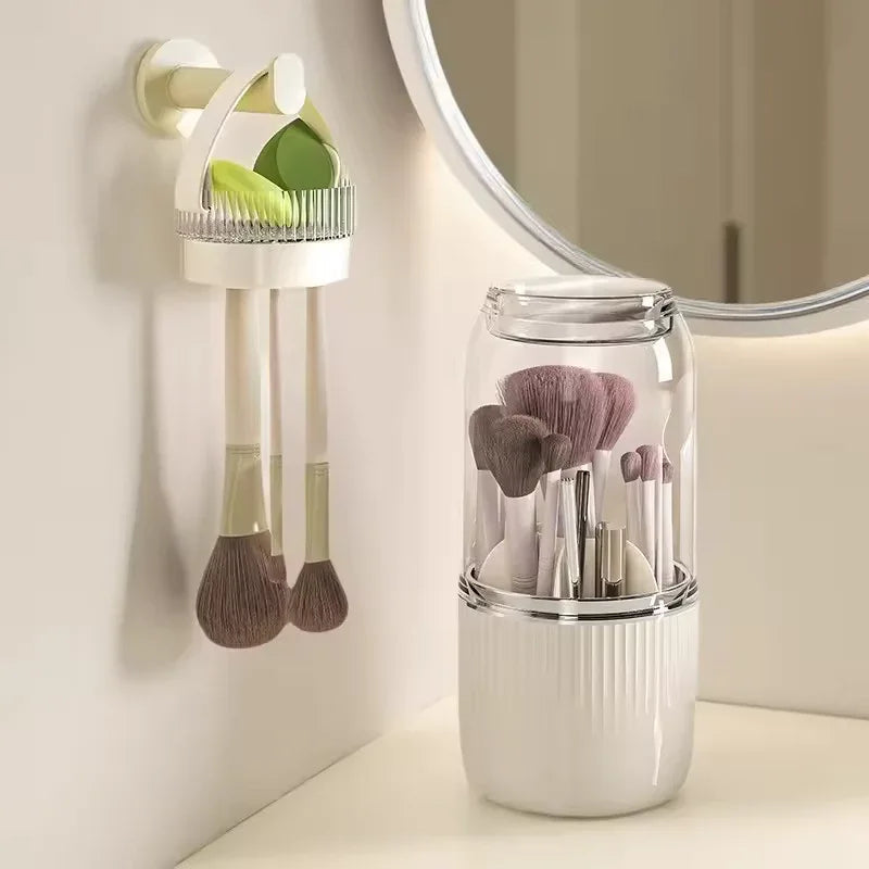 360 Degree Makeup Organizer with Brush Holder