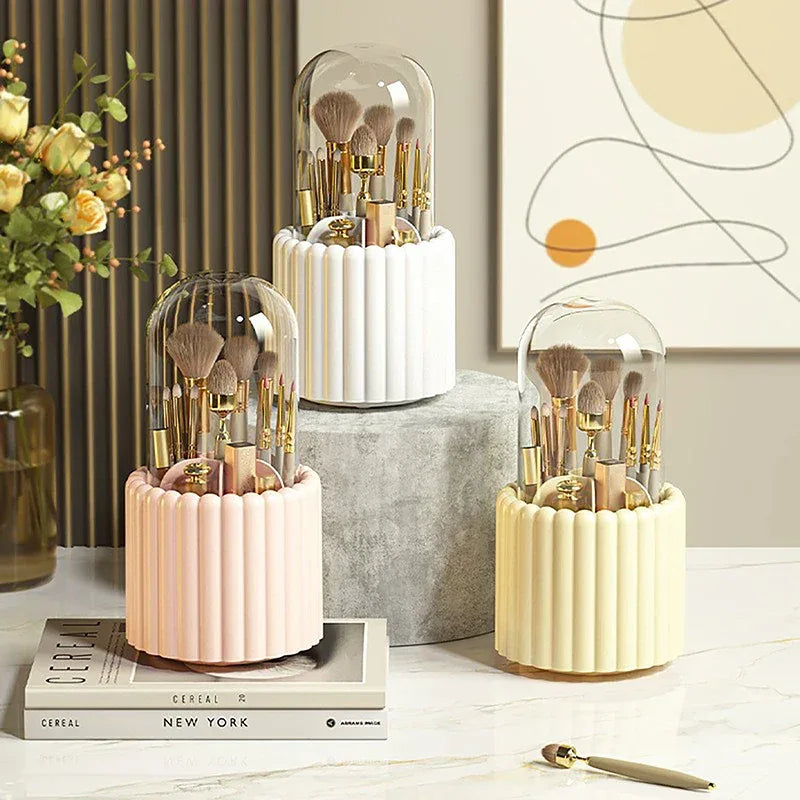 360 Degree Rotating Cosmetic Organizer for Brushes