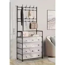 Multi-Functional 4-Layer Shoe and Coat Rack – 77cm Wide Dustproof Organizer