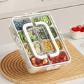8 Compartments Snack Container with Fork Set