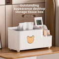 Cartoon Bear Tissue Box Organizer with Storage