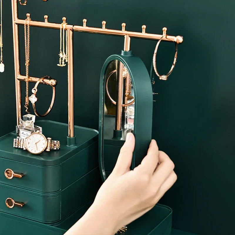 Fashion Jewelry Display Box with Multi-Tier Storage
