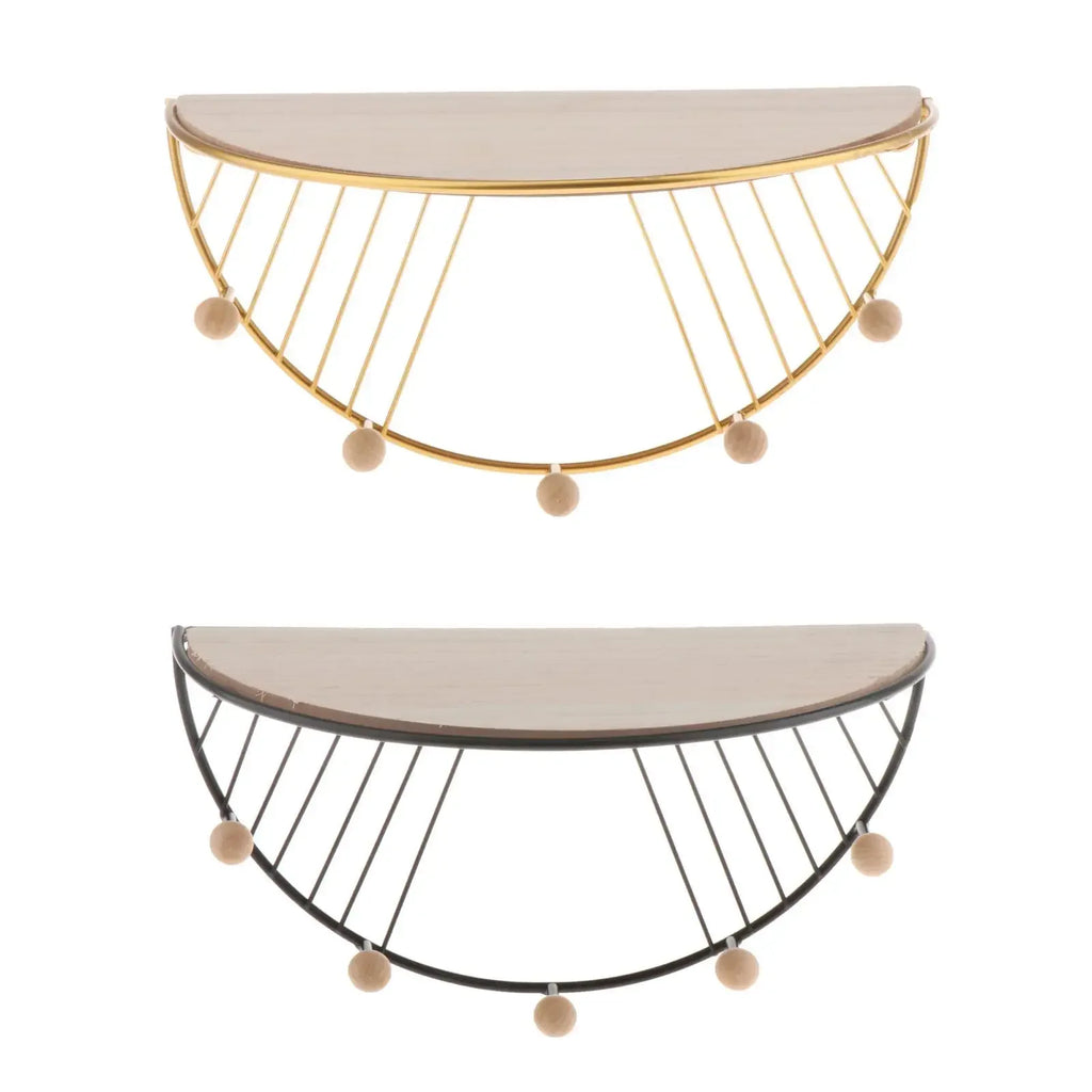 Floating Wall Shelf for Decor with Hooks