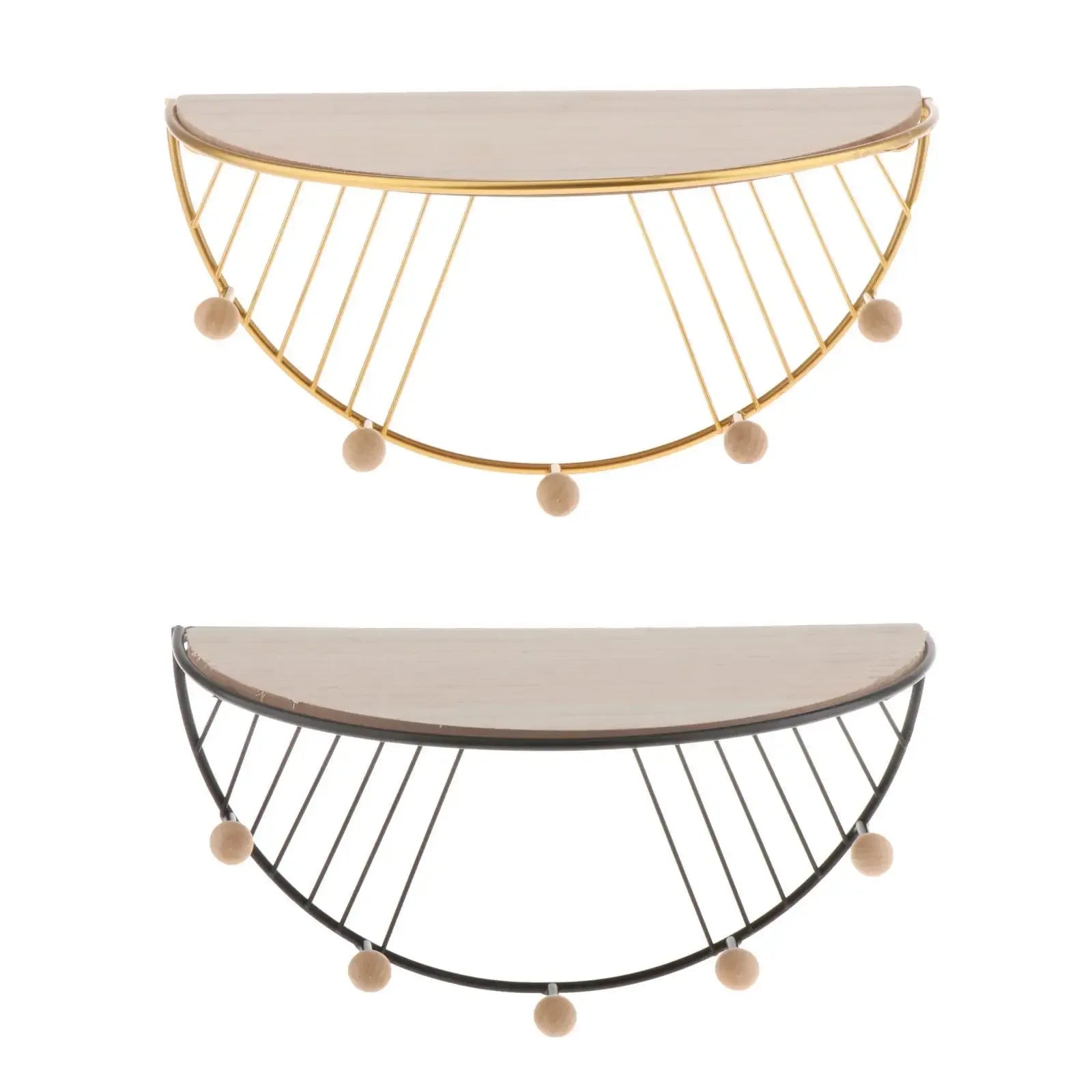 Floating Wall Shelf for Decor with Hooks