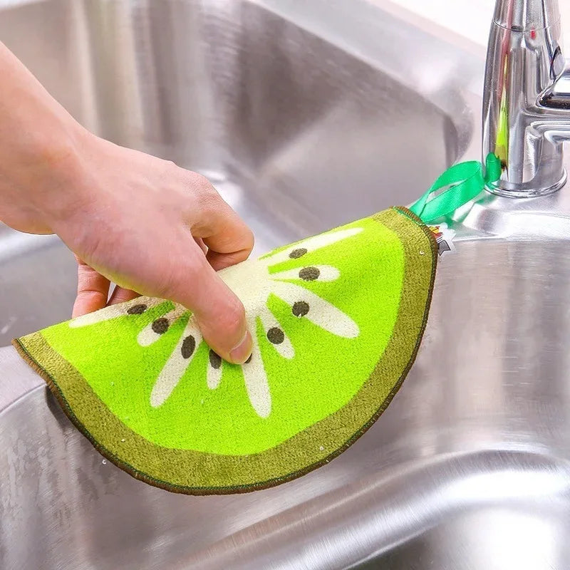 Pack of 4 Fruit Shape Microfiber Dishcloths Set