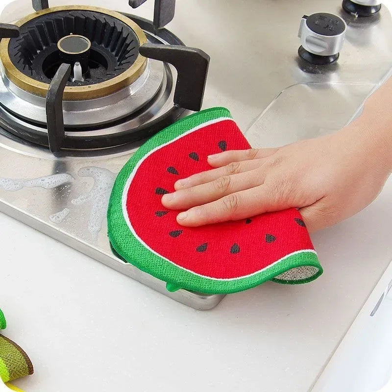 Pack of 4 Fruit Shape Microfiber Dishcloths Set