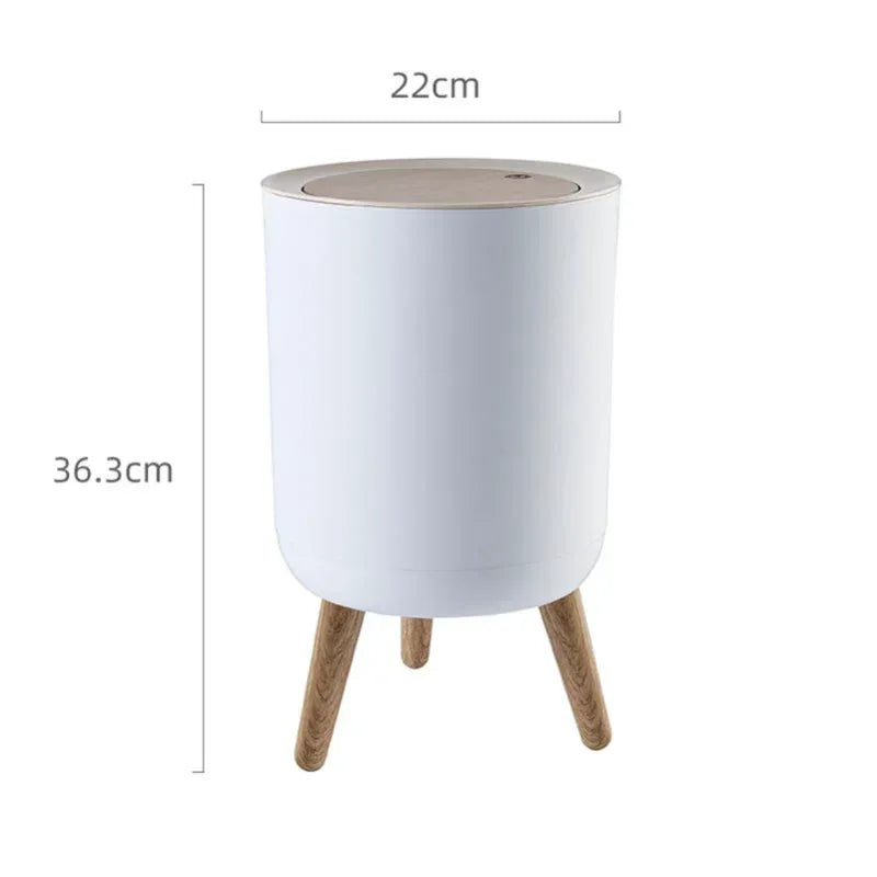 Modern Wooden Dustbin with Odor Seal