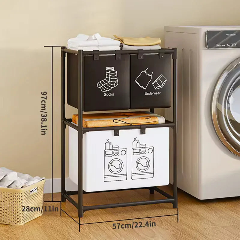 Multi Functional 2 Layer Laundry Basket