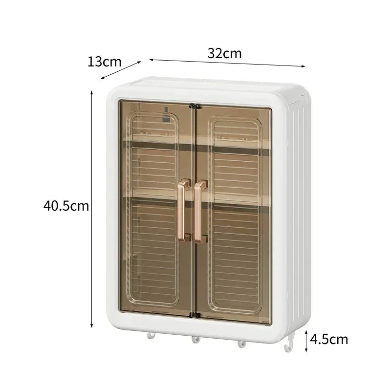 Wall Mounted Bathroom Storage Cabinet with Hooks