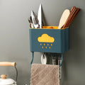 Wall Mounted Kitchen Organizer with Towel Rack