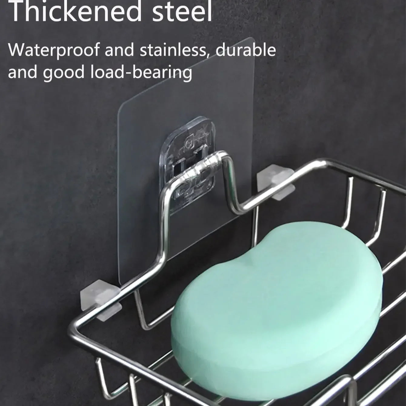 Wall Mounted Soap Holder - Stainless Steel Rack