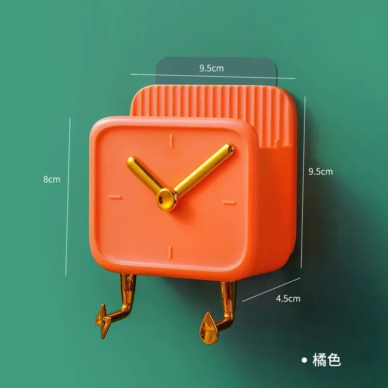 Wall Mounted Storage Box with Clock Design