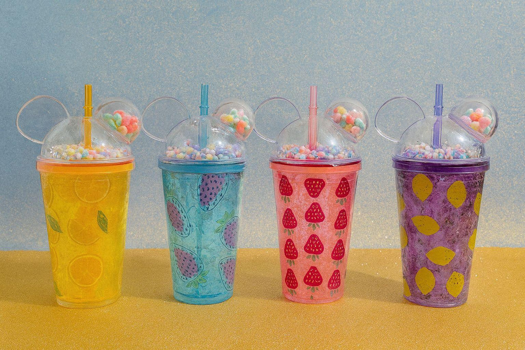 Colorful Water Bottle with Fun Straw Lid