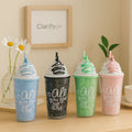 Decorative Water Bottle with Whipped Cream Lid