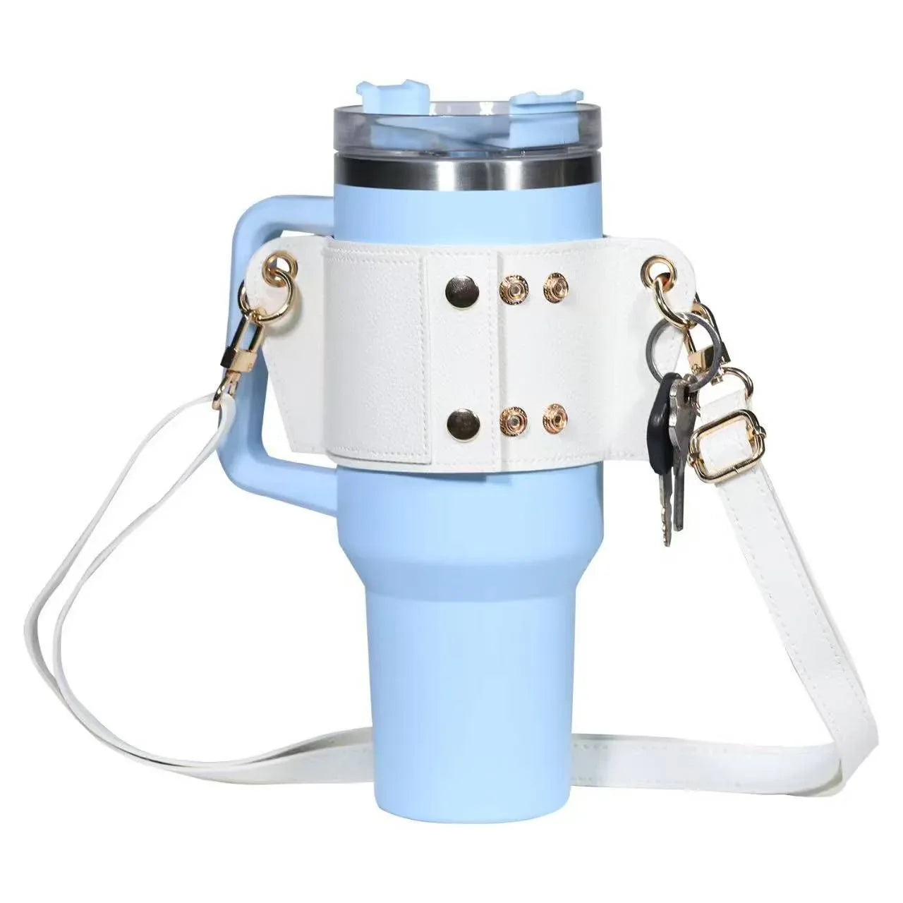 Water Tumbler Holder with Strap – 40oz PU Bottle Pouch (Random)