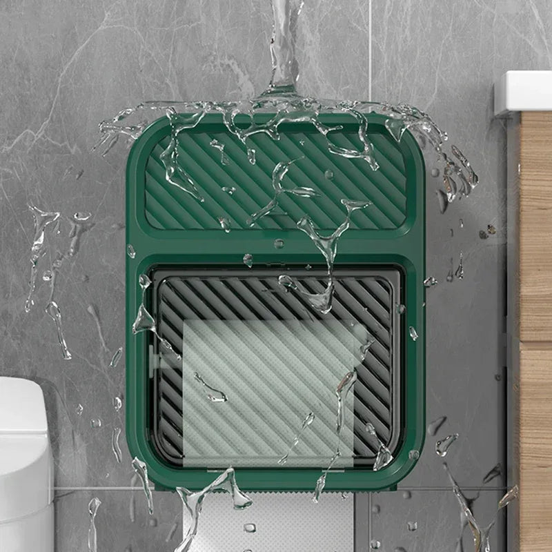 Waterproof Bathroom Tissue Box with Storage