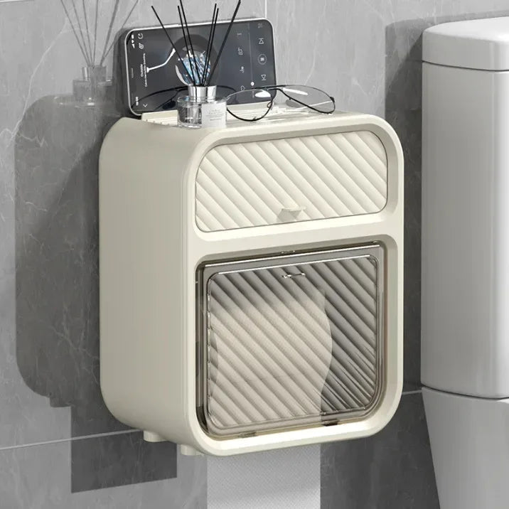 Waterproof Bathroom Tissue Box with Storage
