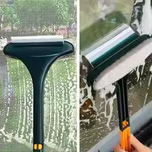 Window Cleaning Tool with Dual-Sided Brush