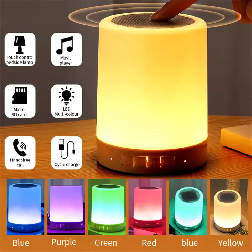 Wireless Bedside Lamp with Bluetooth Speaker