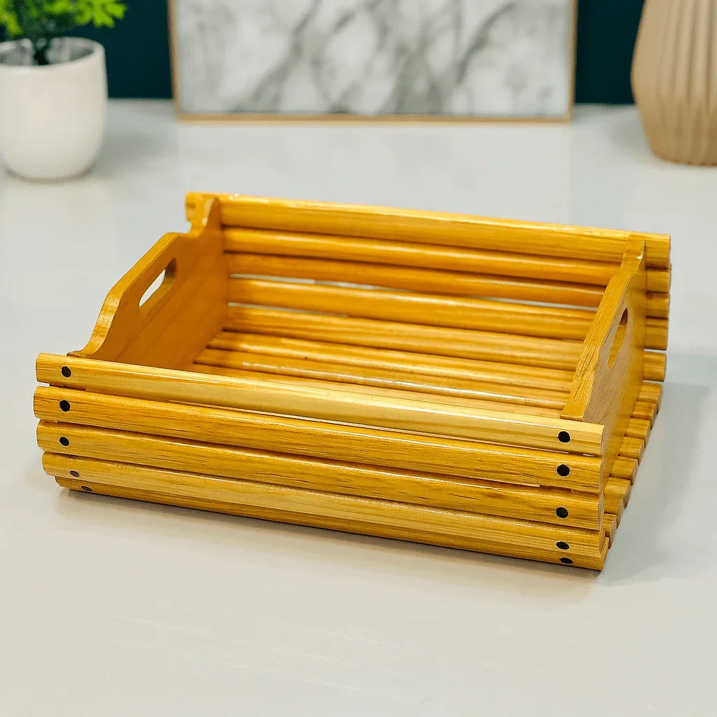 Wooden Basket – Rustic Multi-Purpose Storage & Décor