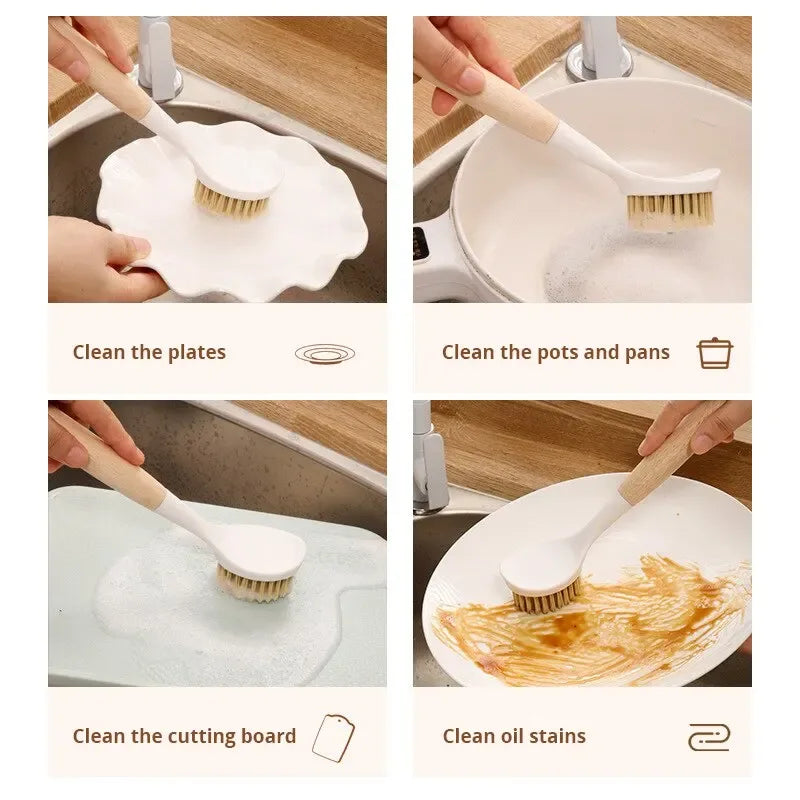 Wooden Handle Dishwashing Brush for Easy Cleaning