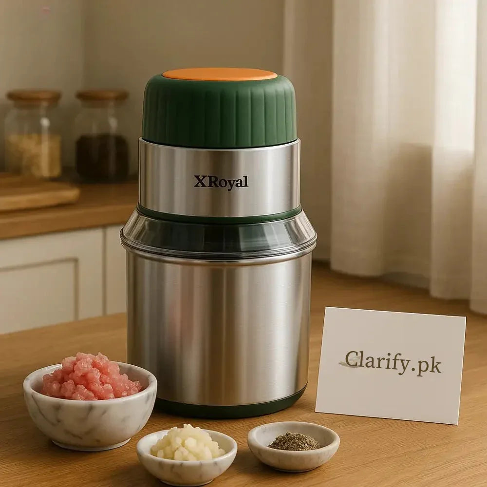 XRoyal Stainless Steel Electric Meat Grinder by Clarify.pk