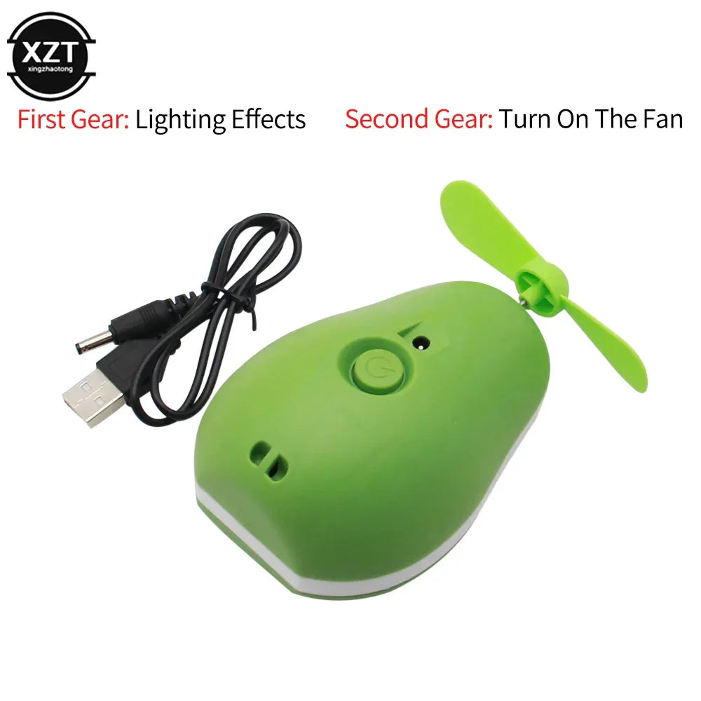 2 in 1 Portable Makeup Mirror Fan with LED Light